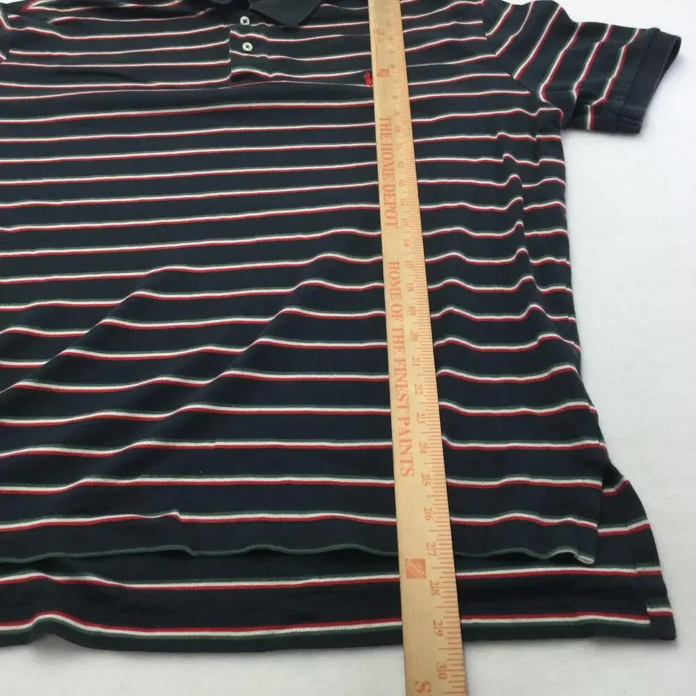 Polo By Ralph Lauren Polo Shirt Mens XL Blue Striped Short Sleeve Casual Cotton
